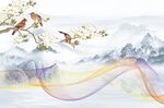 山水客厅背景墙