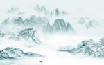 客厅中式山水背景 TIf分层