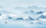 大气 中式山水背景 TIf分层