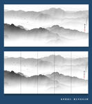 黑白水墨画