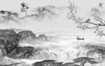 电视灰色新山水画 TIf分层