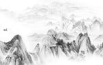 大气灰色新山水画 TIf分层