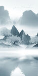 现代 简约玄关山水 Tif分层