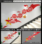 防腐廉政党建楼梯文化墙