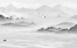 简约 新灰色山水画 TiF分层