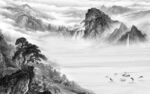 高清客厅灰色山水 TIf分层