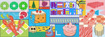 美食插画围挡
