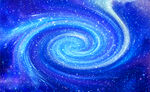 蓝色唯美旋涡星空