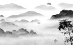 意境 灰色现代山水 Tif分层