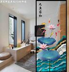 高清分层透明底屏风打印图