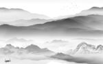 现代灰色中式山水 tiF分层