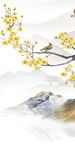 背景墙高端山水玄关 Tif分层