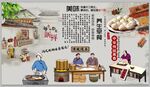 饭店早餐背景墙