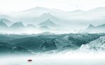 人气电视背景山水 TIf分层
