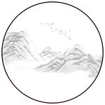 远山圆形装饰高清
