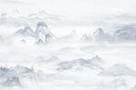 新中式客厅山水背景墙