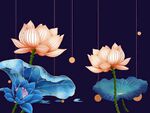 莲花装饰画
