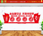 永远跟党走共筑中国梦文化墙