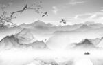 新上架客厅灰山水画 Tif分层