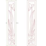 石雕线雕荷花墓碑柱子精雕图线条