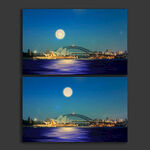 悉尼歌剧院海港月亮升起视频动画