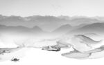 人气 灰色山水墙画 TIf分层
