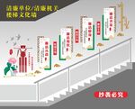 清廉单位楼梯文化墙