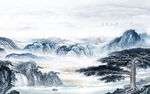 高清 中国风山水画 Tif分层