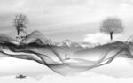高雅灰色新山水图 TIF分层