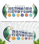 警格网格融合警网融合联动文化墙