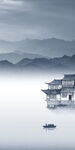 中国风玄关意境山水 TIf分层