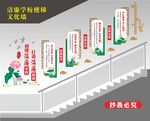 清廉学校楼梯文化墙