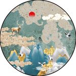 新中式圆形装饰画
