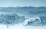 高档 新山水背景画 TIf分层