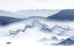 爆款最新墙画山水 TIf分层