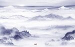 高档 最新墙画山水 TIf分层