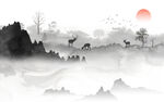 山水背景