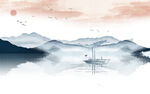山水背景墙