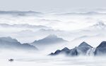 水墨 最新山水墙画 tIf分层