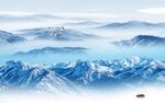 大气最新山水墙画 tIf分层