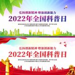 2022年全国科普日展板宣传栏