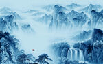 沙发最新山水背景 TIf分层