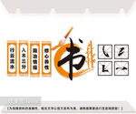 书法培训室展示文化墙
