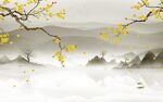 新中式简约新山水画 tif分层