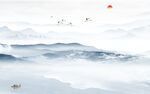 大气简约新山水画 tif分层