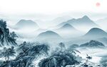 现代 沙发背景山水 TIf分层