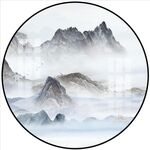 新中式水墨山水画