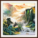 山水国画风景画