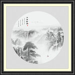 迎客松水墨画