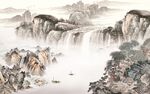 高清中式山水背景 TIf分层